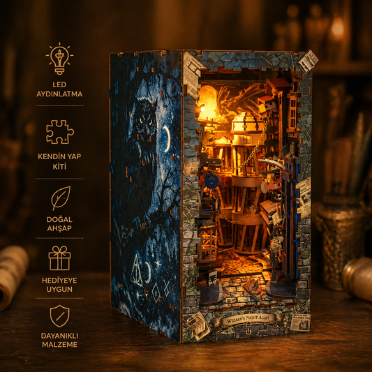 Wizard's Night Alley Book Nook Kiti | 198 Parça DIY Dekor