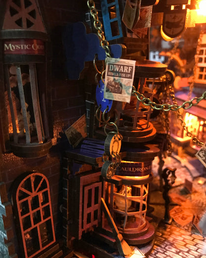 Wizard's Night Alley Book Nook Kiti | 198 Parça DIY Dekor